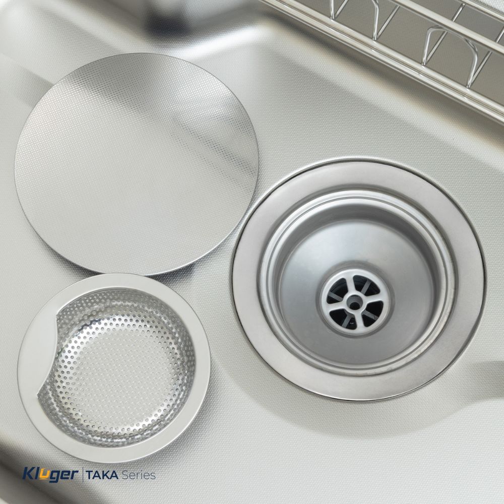Chậu rửa chén Posco 304 Linen dập nổi Kluger KF8248FS Plus