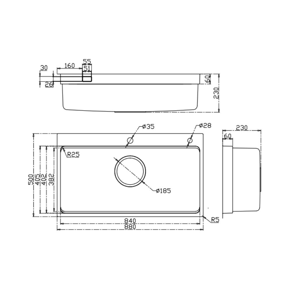 Chậu rửa chén Posco 304 Linen dập nổi KLUGER KF8850FSBasic (MOD Series)