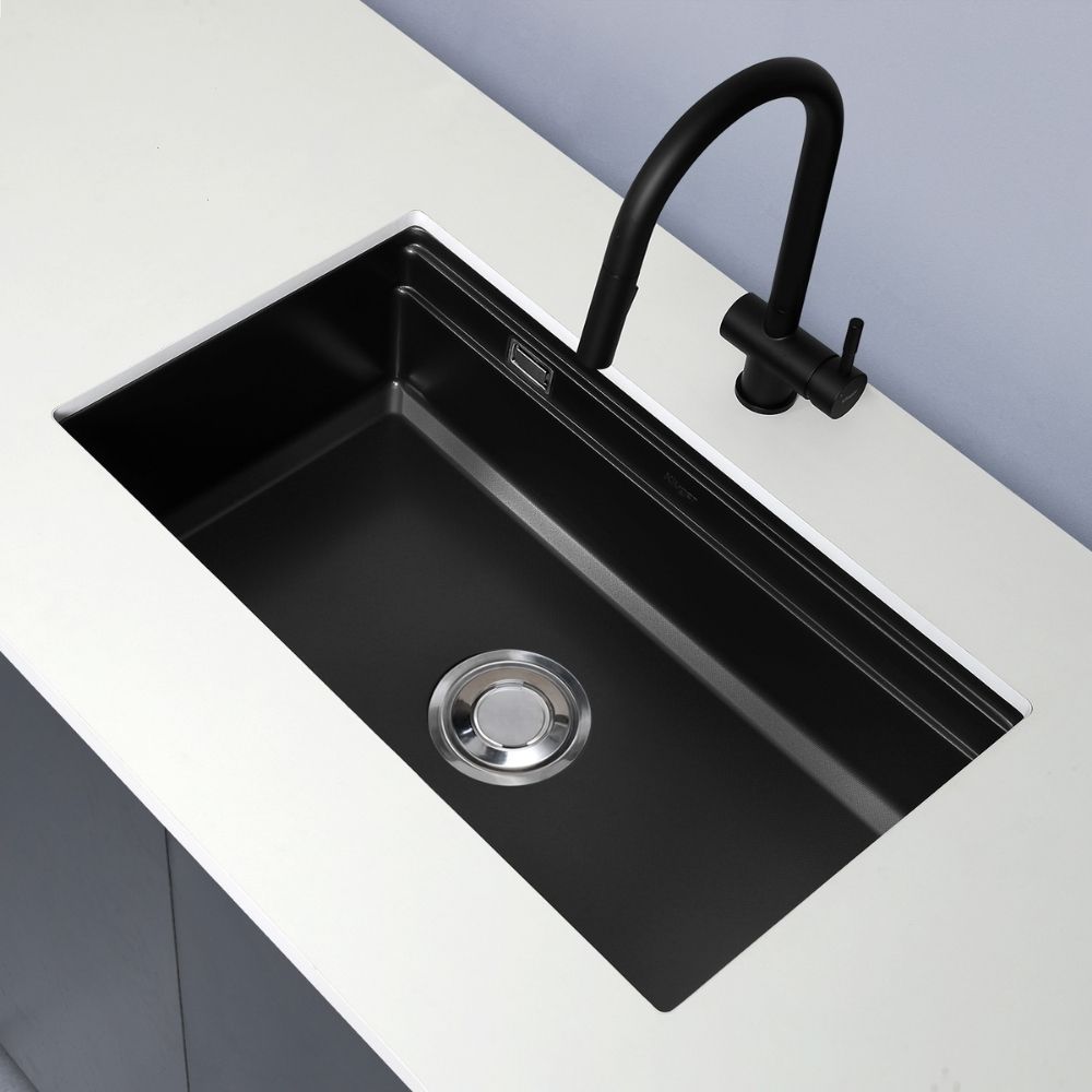 Chậu rửa chén Posco 304 Linen dập nổi KLUGER KG7644FBBasic (K600 Series)