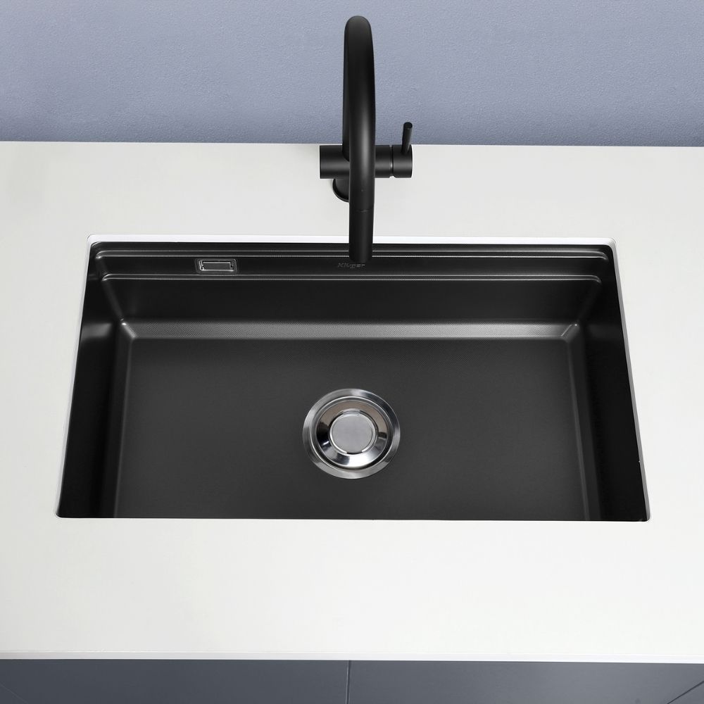 Chậu rửa chén Posco 304 Linen dập nổi KLUGER KG7644FBBasic (K600 Series)