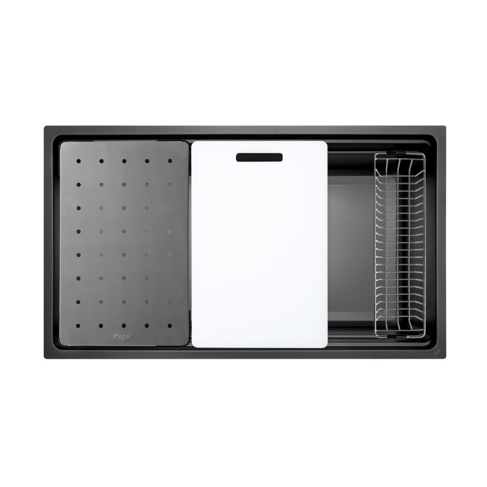 Chậu rửa chén Posco 304 Linen dập nổi KLUGER KG7644FBPlus