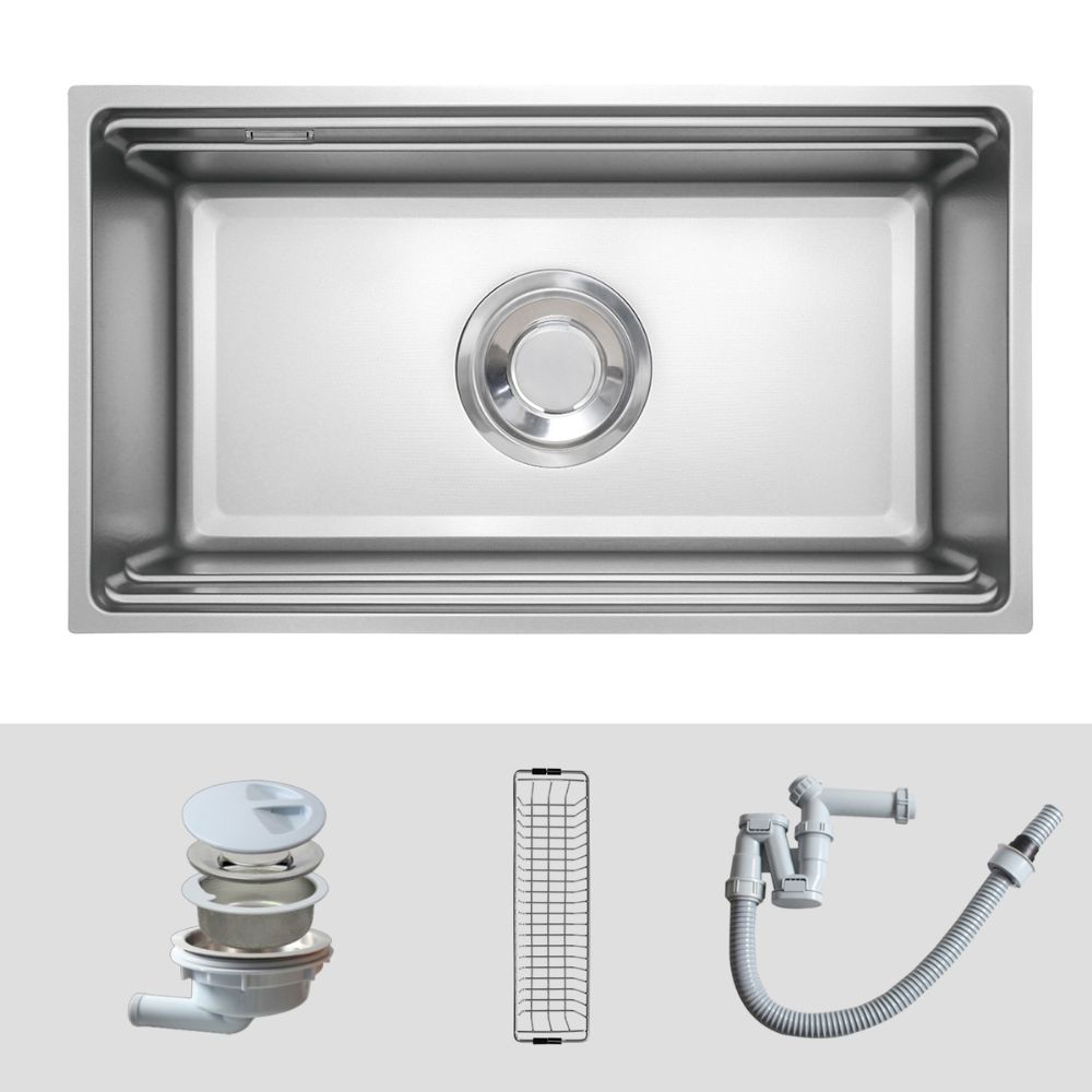 Chậu rửa chén Posco 304 Linen dập nổi KLUGER KG7644FSBasic (K600 Series)