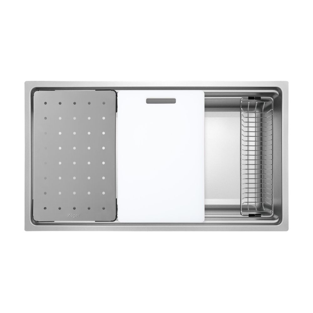 Chậu rửa chén Posco 304 Linen dập nổi KLUGER KG7644FSPlus