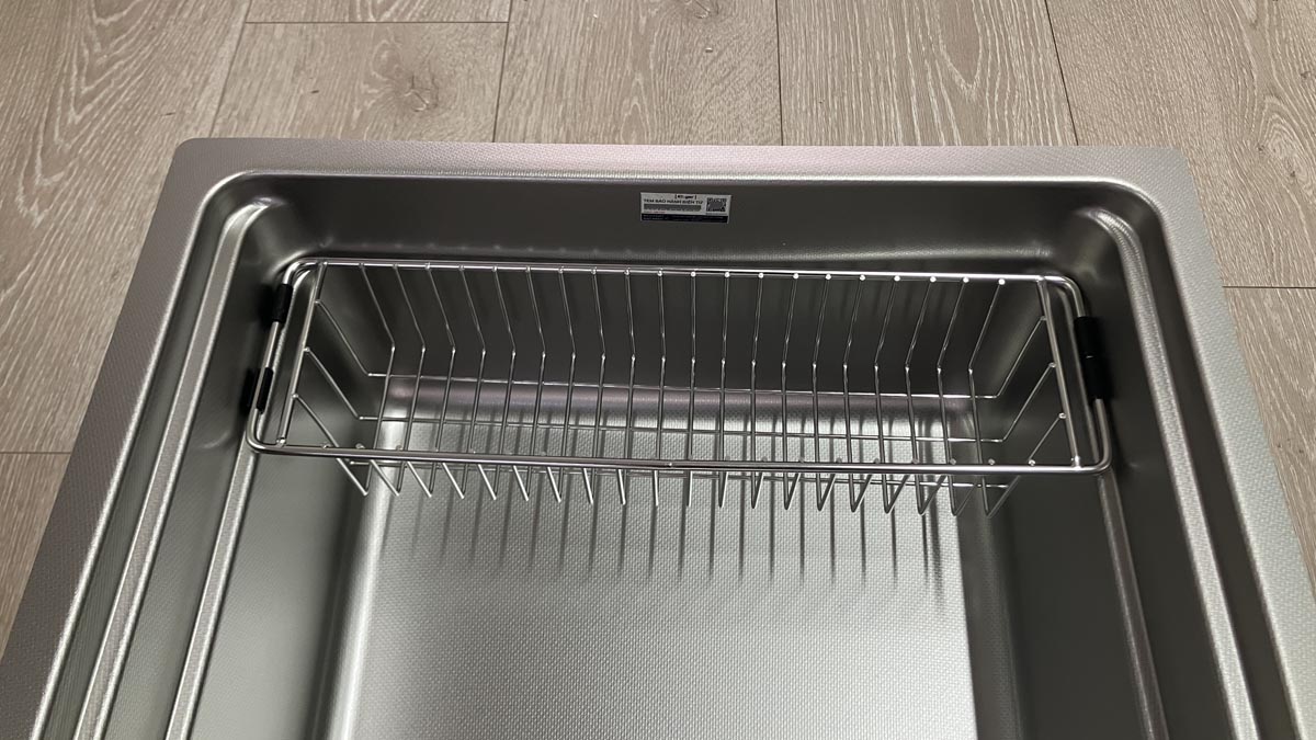 Chậu rửa chén Posco 304 Linen dập nổi Kluger KG8644FS Basic
