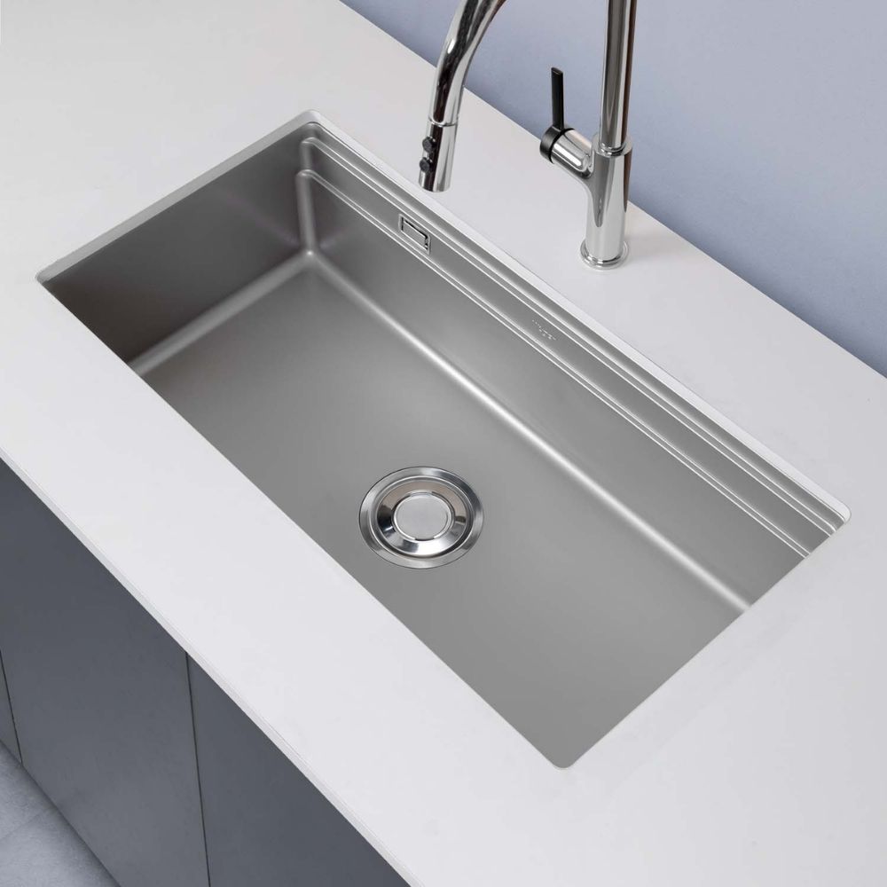 Chậu rửa chén Posco 304 Linen dập nổi KLUGER KG8644FSBasic (K600 Series)