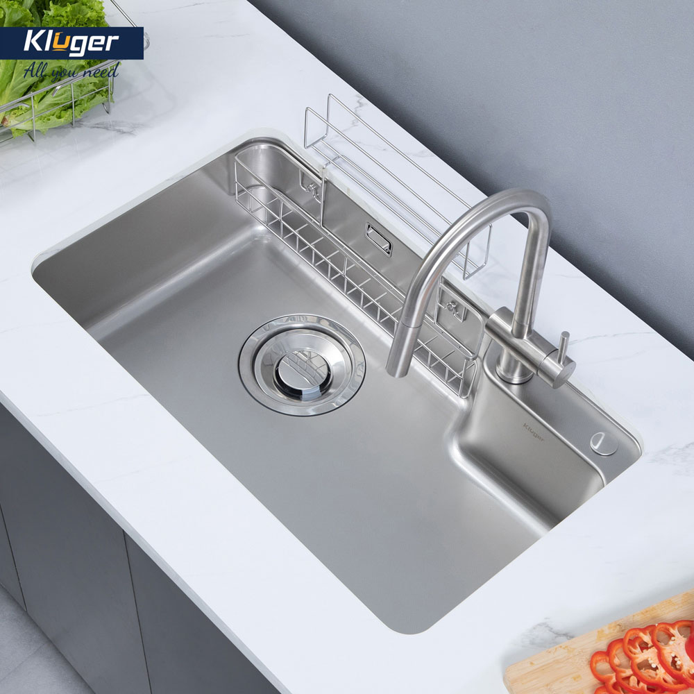 Chậu rửa chén Posco 304 Linen dập nổi KLUGER KH8048FS-S80 (HARU Series)