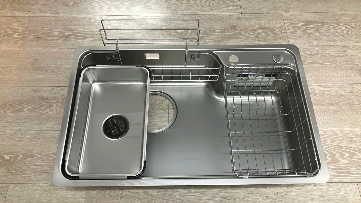 Chậu rửa chén Posco 304 Linen dập nổi Kluger KH8050FS Plus