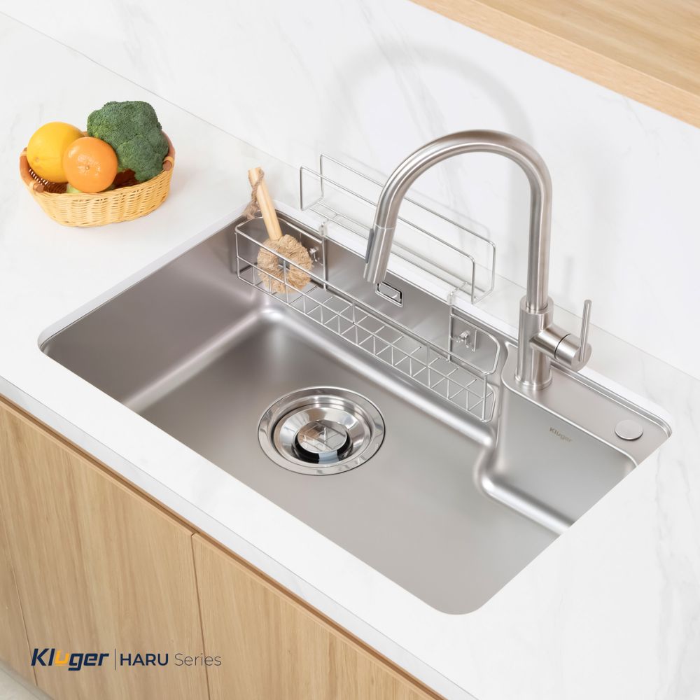 Chậu rửa chén Posco 304 Linen dập nổi Kluger KH8050FS Ulti