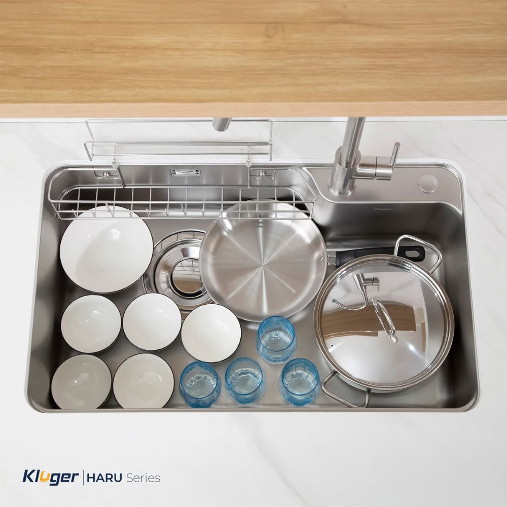 Chậu rửa chén Posco 304 Linen dập nổi Kluger KH8050FS Ulti