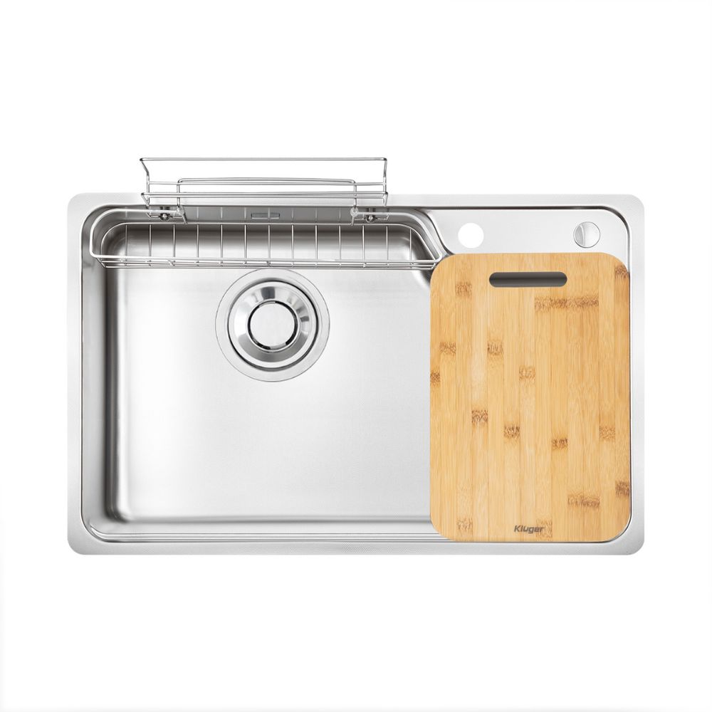 Chậu rửa chén Posco 304 Linen dập nổi Kluger KH8050FS Ulti