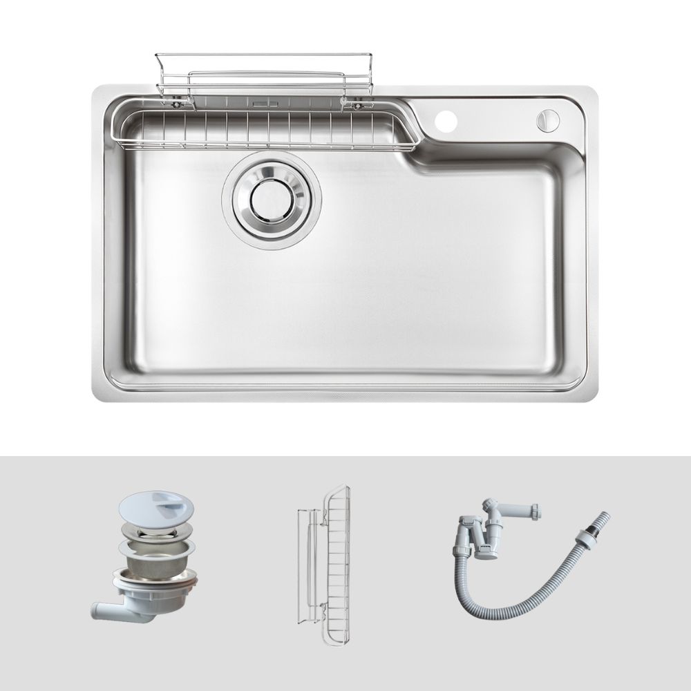 Chậu rửa chén Posco 304 Super Linen dập nổi KLUGER KH8050FSBasic (HARU Series)