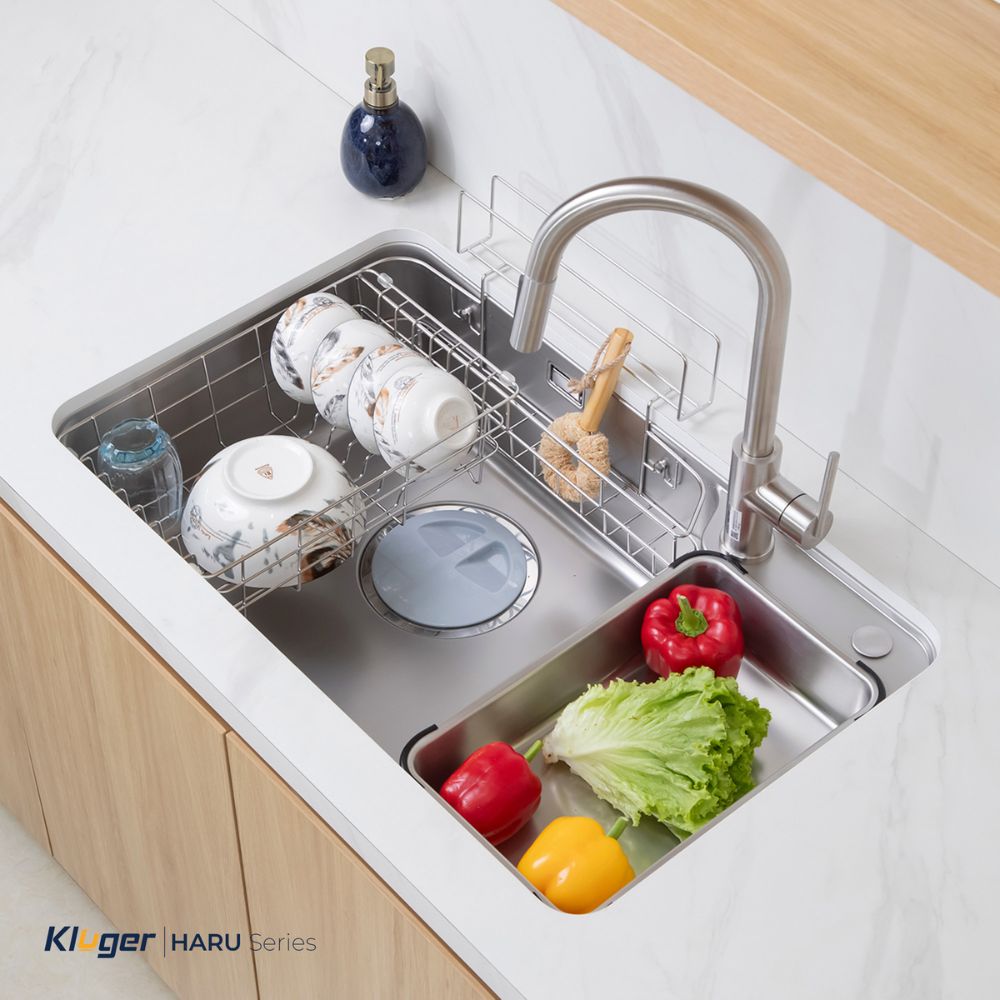 Chậu rửa chén Kluger KH8050FSP PRIME Posco 304 Linen Prime dập nổi