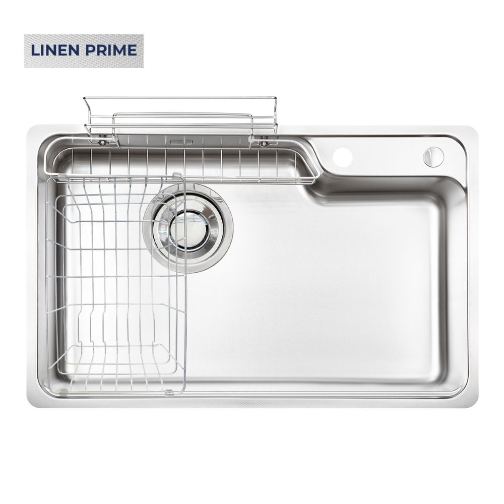 Chậu rửa chén Kluger KH8050FSP PRIME Posco 304 Linen Prime dập nổi