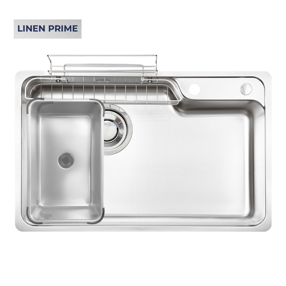 Chậu rửa chén Kluger KH8050FSP PRIME Posco 304 Linen Prime dập nổi