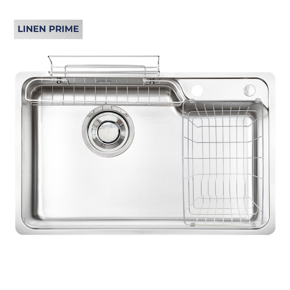 Chậu rửa chén Kluger KH8050FSP PRIME Posco 304 Linen Prime dập nổi