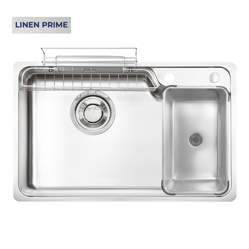Chậu rửa chén Kluger KH8050FSP PRIME Posco 304 Linen Prime dập nổi