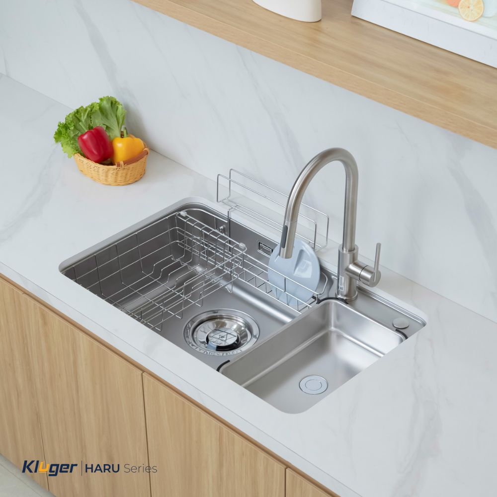 Chậu rửa chén Kluger KH8050FSP PRIME Posco 304 Linen Prime dập nổi