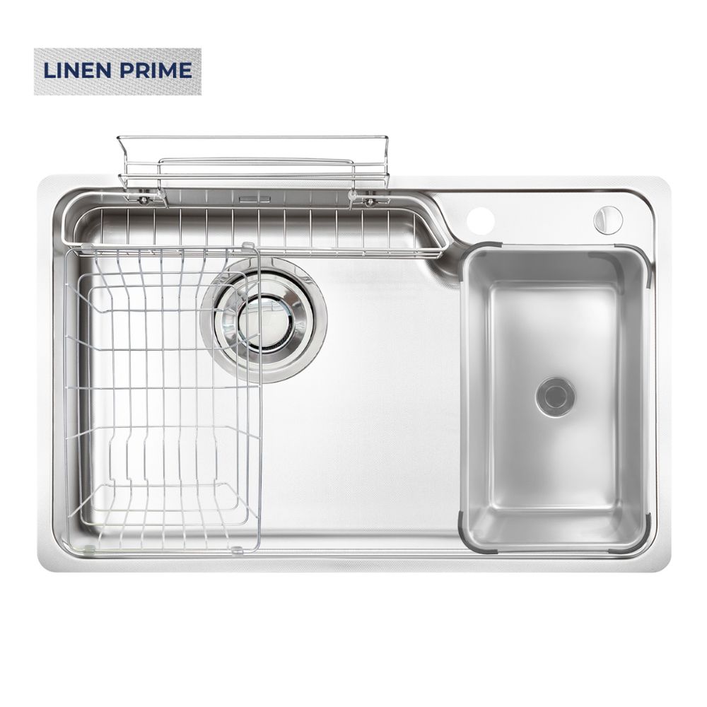 Chậu rửa chén Kluger KH8050FSP PRIME Posco 304 Linen Prime dập nổi