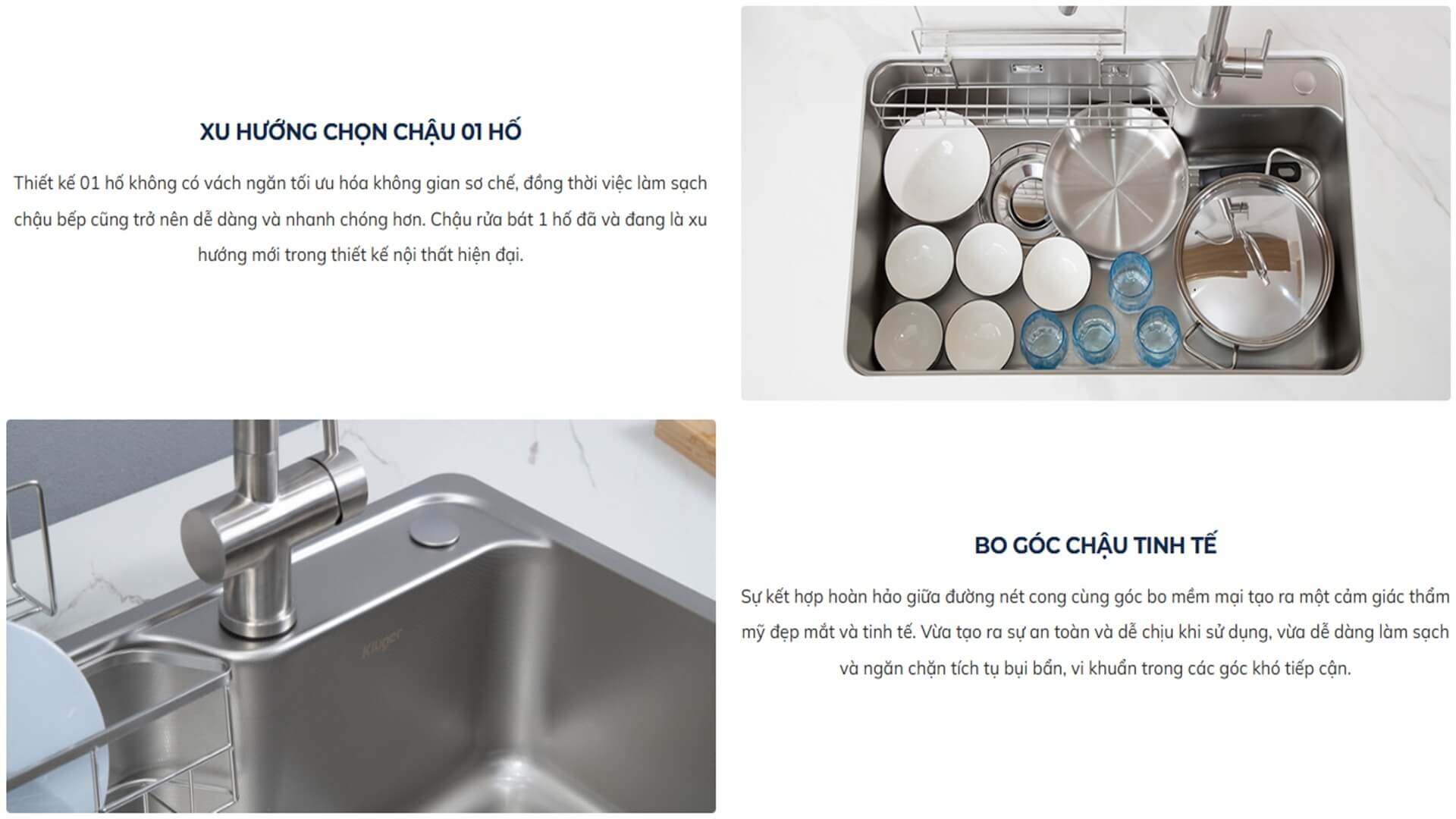 Chậu rửa chén Kluger KH8050FSP PRIME Posco 304 Linen Prime dập nổi