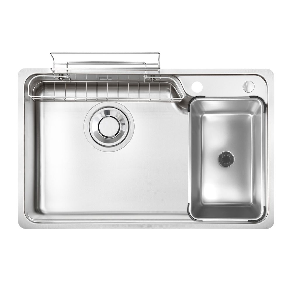 Chậu rửa chén Posco 304 Linen dập nổi KLUGER KH8050FSPlus (HARU Series)