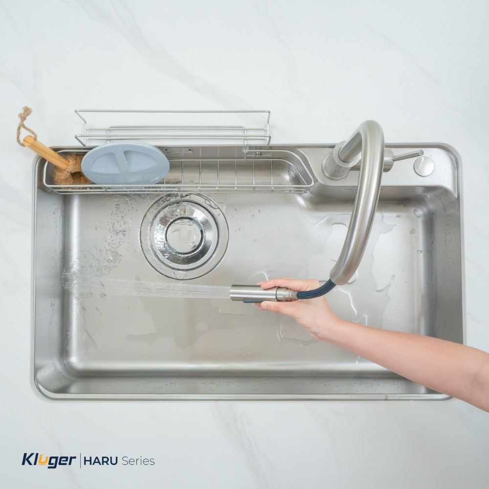 Chậu rửa chén Posco 304 Satin trơn Kluger KH8050ST Plus