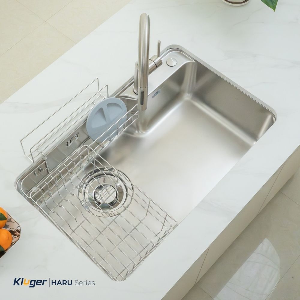 Chậu rửa chén Posco 304 Satin trơn Kluger KH8050ST Plus