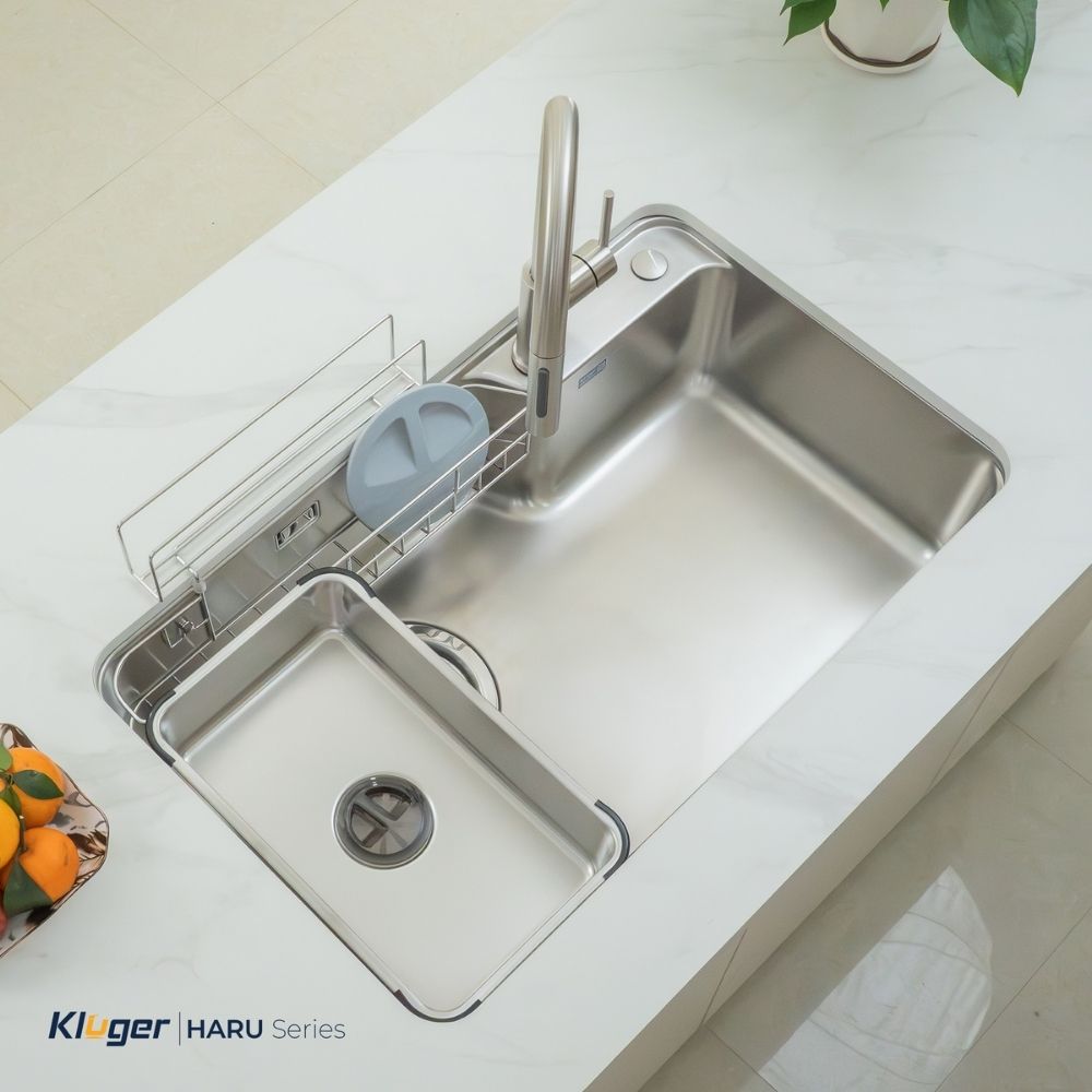 Chậu rửa chén Posco 304 Satin trơn Kluger KH8050ST Plus