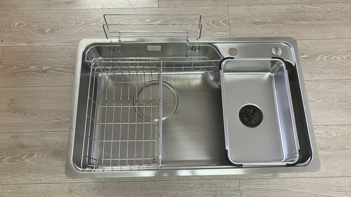 Chậu rửa chén Posco 304 Satin trơn Kluger KH8050ST Plus