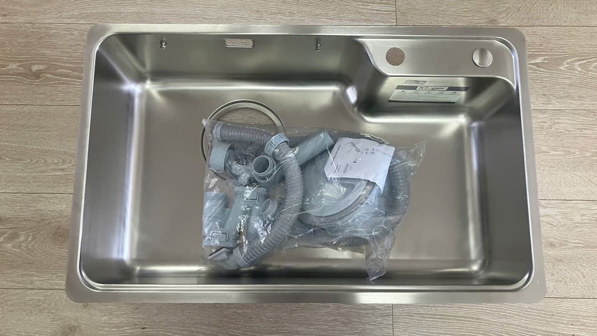 Chậu rửa chén Posco 304 Satin trơn Kluger KH8050ST Plus