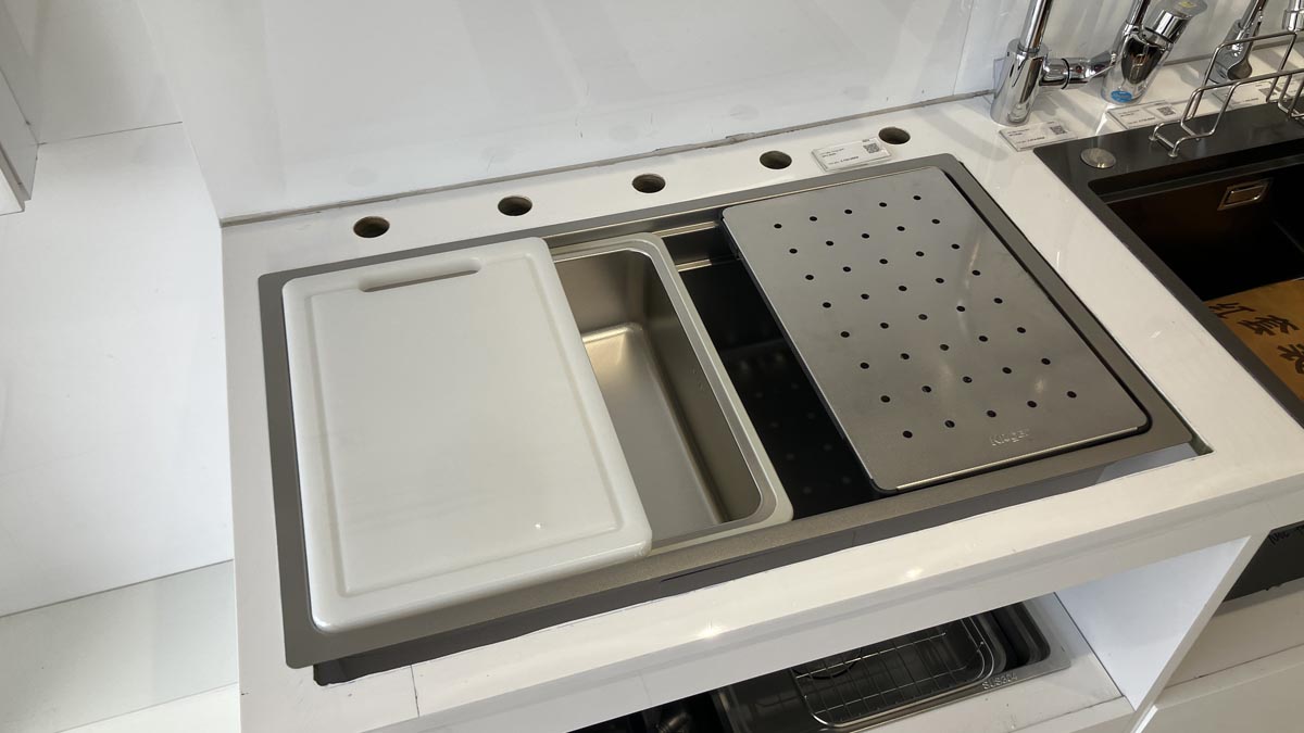 Chậu rửa chén Posco 304 Linen dập nổi Kluger KG7644FS Plus