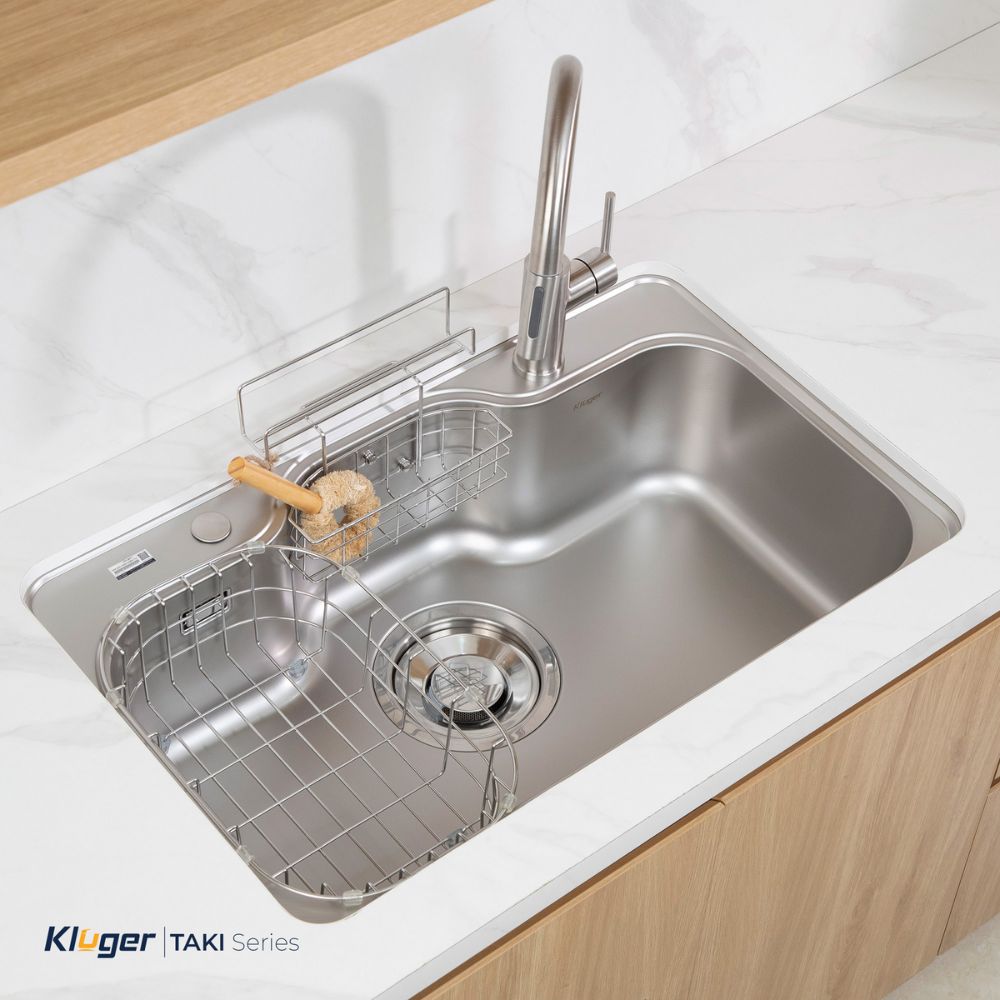 Chậu rửa chén Posco 304 Linen dập nổi Kluger KT8050FS – S80 Plus