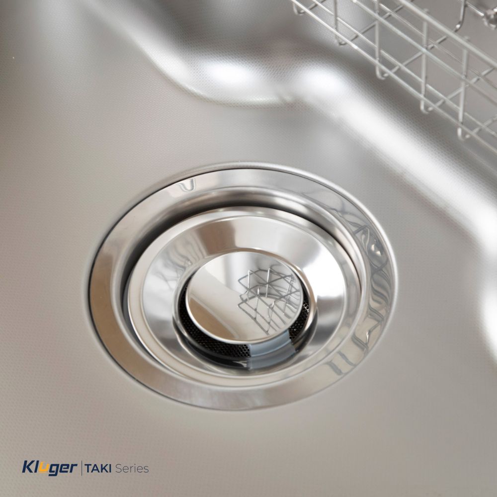 Chậu rửa chén Posco 304 Linen dập nổi Kluger KT8050FS – S80 Plus