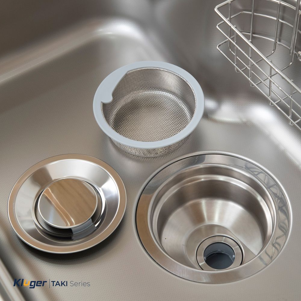 Chậu rửa chén Posco 304 Linen dập nổi Kluger KT8050FS – S80 Plus