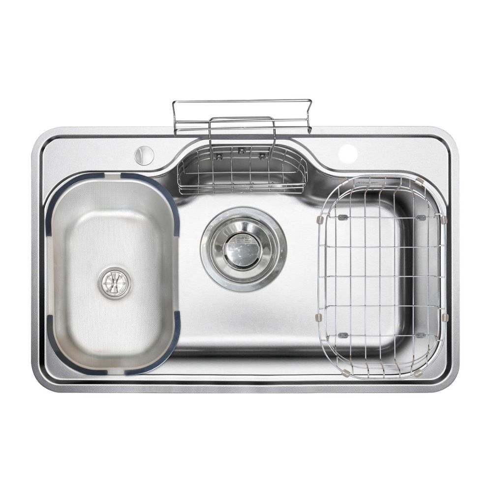 Chậu rửa chén Posco 304 Linen dập nổi Kluger KT8050FS – S80 Plus