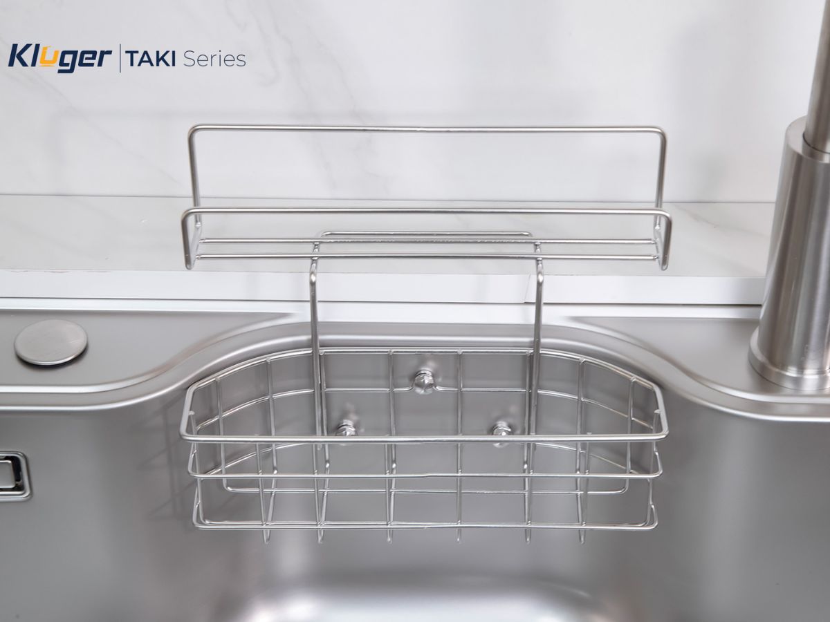 Chậu rửa chén Posco 304 Super Linen dập nổi Kluger KT8050SL Plus