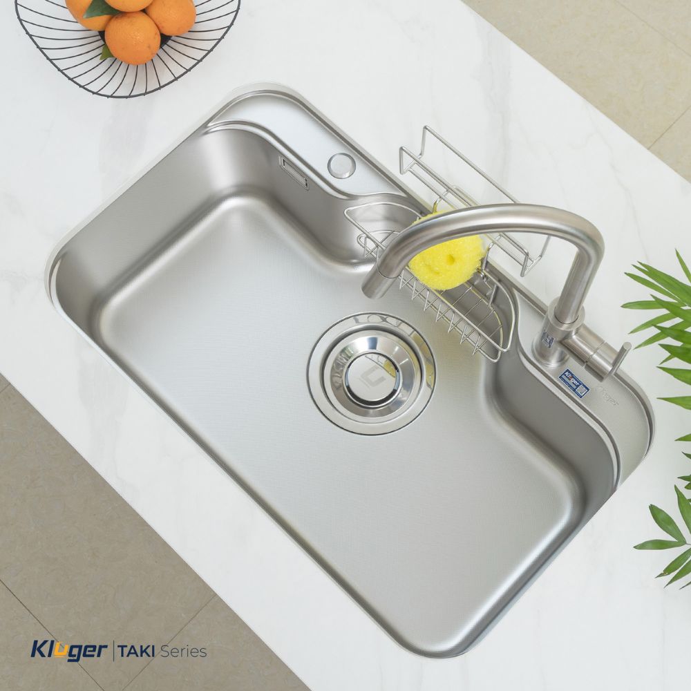 Chậu rửa chén Posco 304 Linen dập nổi Kluger KT7848FS - Basic