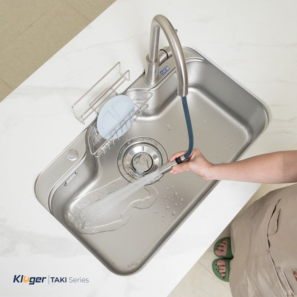 Chậu rửa chén Posco 304 Linen dập nổi Kluger KT7848FS - Basic