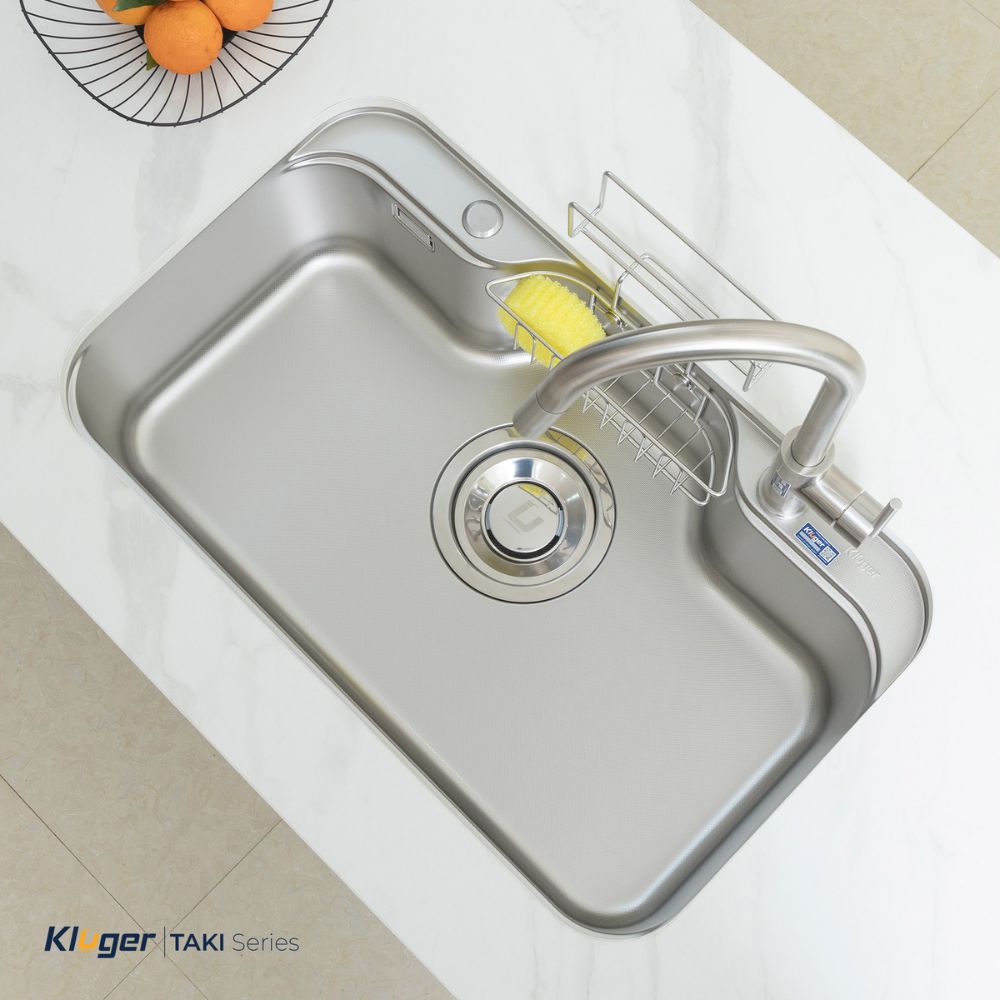 Chậu rửa chén Posco 304 Linen dập nổi Kluger KT7848FS - Basic