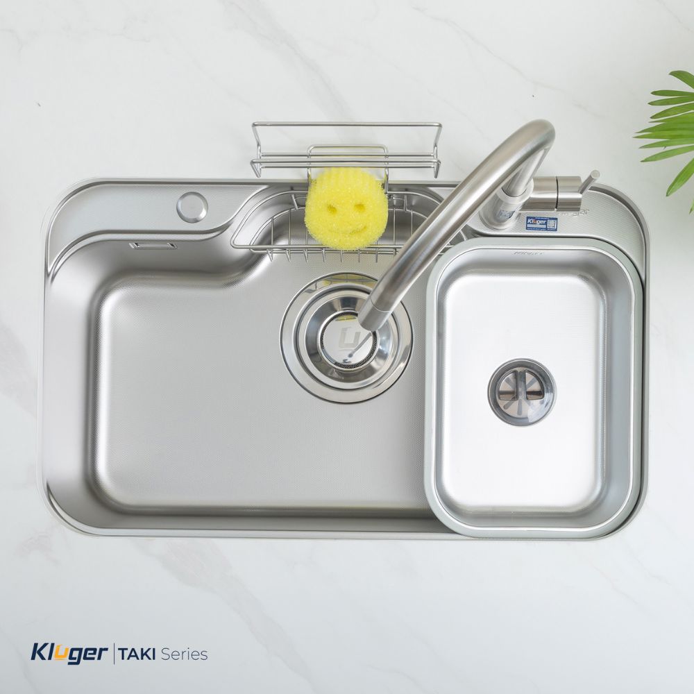 Chậu rửa chén Posco 304 Linen dập nổi Kluger KT7848FS - Plus