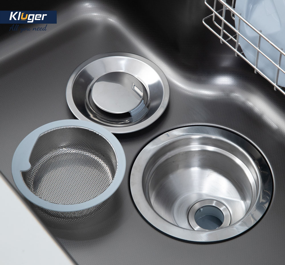 Chậu rửa chén Posco 304 Linen dập nổi KLUGER KT8050FB-S80 (TAKI Series)