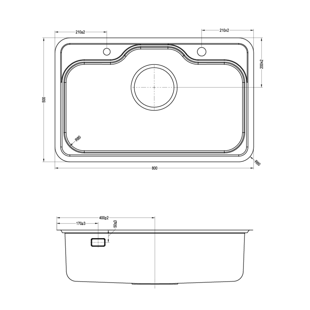 Chậu rửa chén Posco 304 Linen dập nổi KLUGER KT8050FB-S80 (TAKI Series)