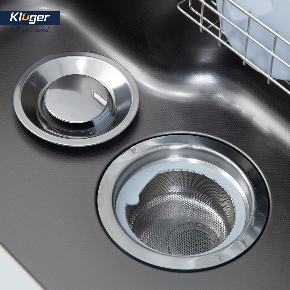 Chậu rửa chén Posco 304 Linen dập nổi KLUGER KT8050FB-S80Plus (TAKI Series)