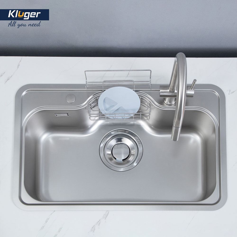 Chậu rửa chén Posco 304 Linen dập nổi KLUGER KT8050FS-S80 (TAKI Series)