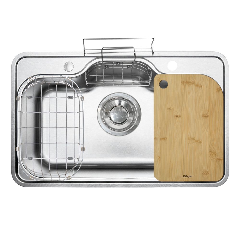 Chậu rửa chén Posco 304 Super Linen dập nổi KLUGER KT8050SLPlus