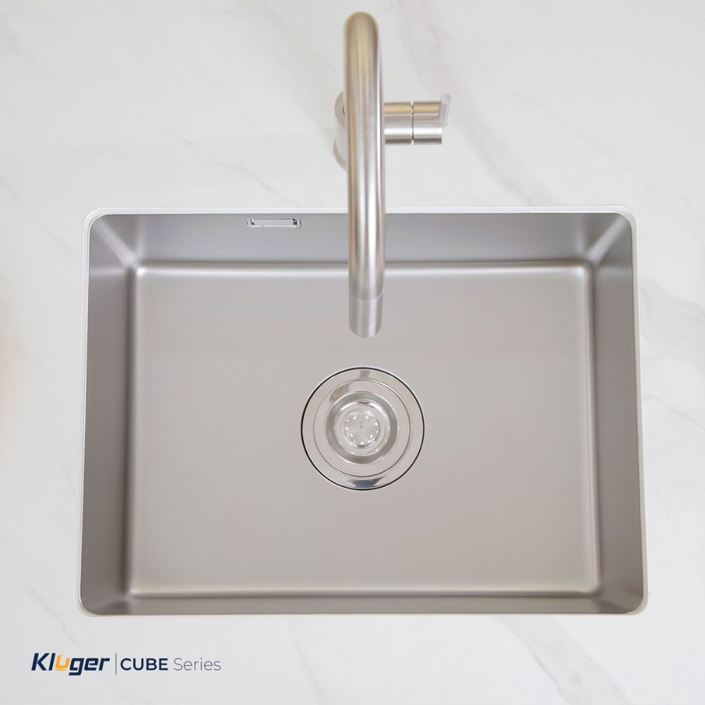 Chậu rửa chén Posco 304 Linen dập nổi Kluger KU5044FS Basic
