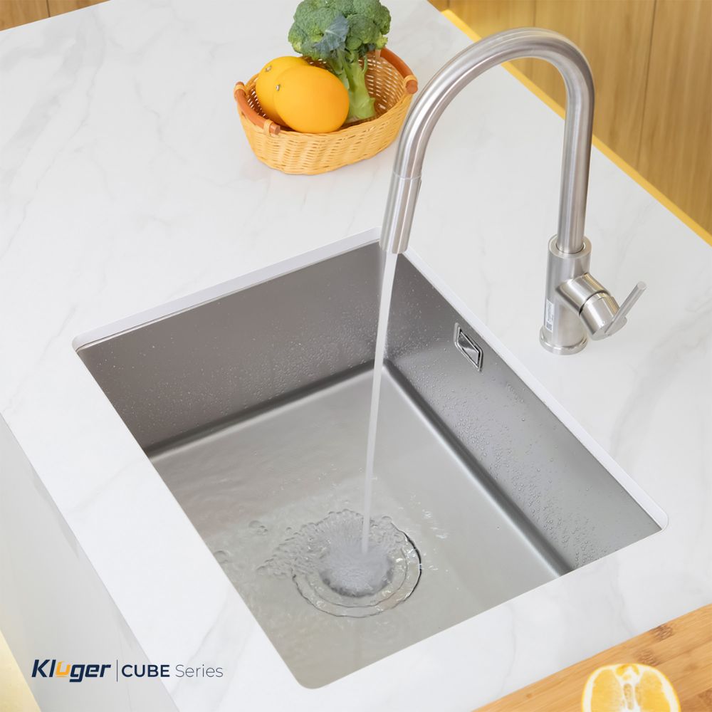Chậu rửa chén Posco 304 Linen dập nổi Kluger KU5044FS Basic