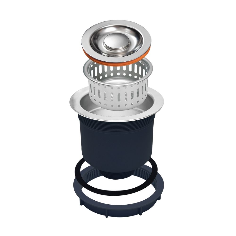 Chậu rửa chén Posco 304 Linen dập nổi KLUGER KU6045FSBasic (CUBE Series)