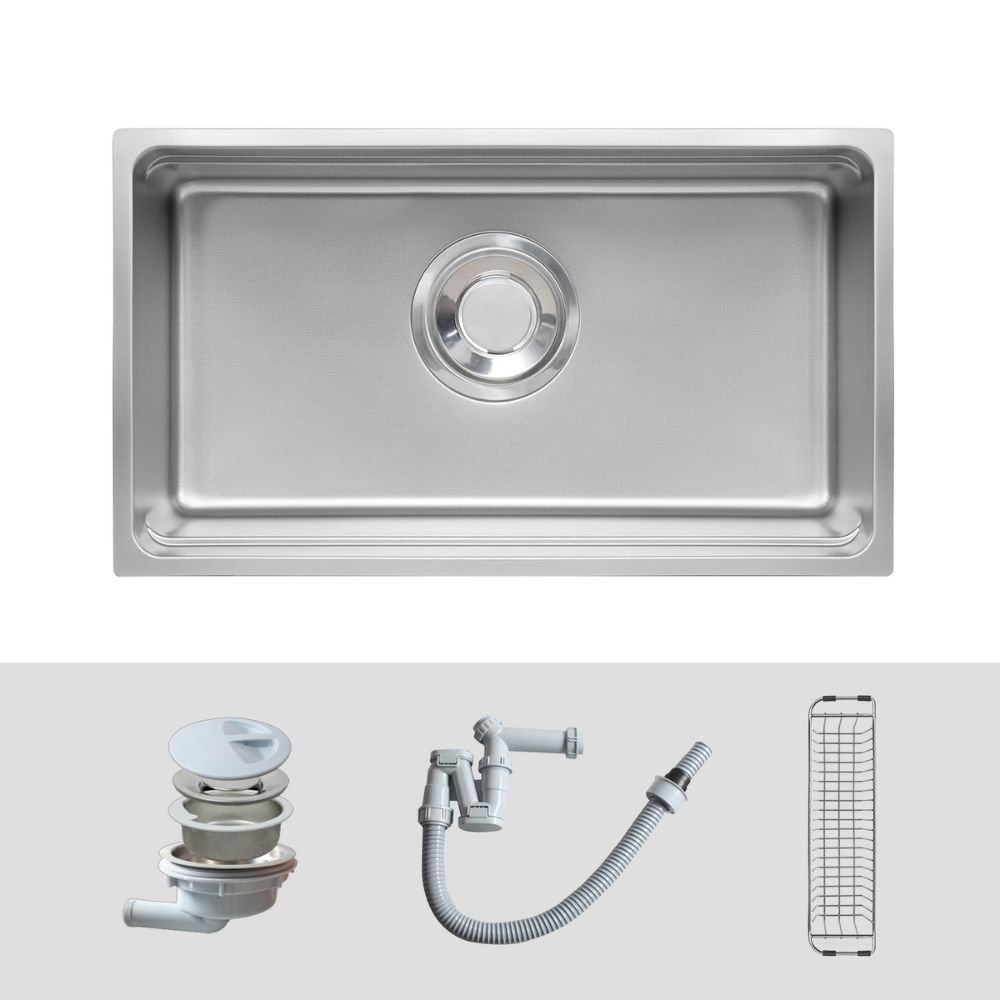 Chậu rửa chén Posco 304 Linen dập nổi KLUGER KU7844FSBasic (MOD Series)