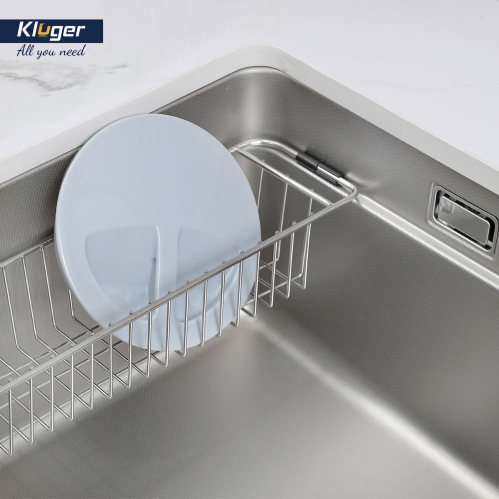 Chậu rửa chén Posco 304 Linen dập nổi KLUGER KU7844FSPlus (MOD Series)