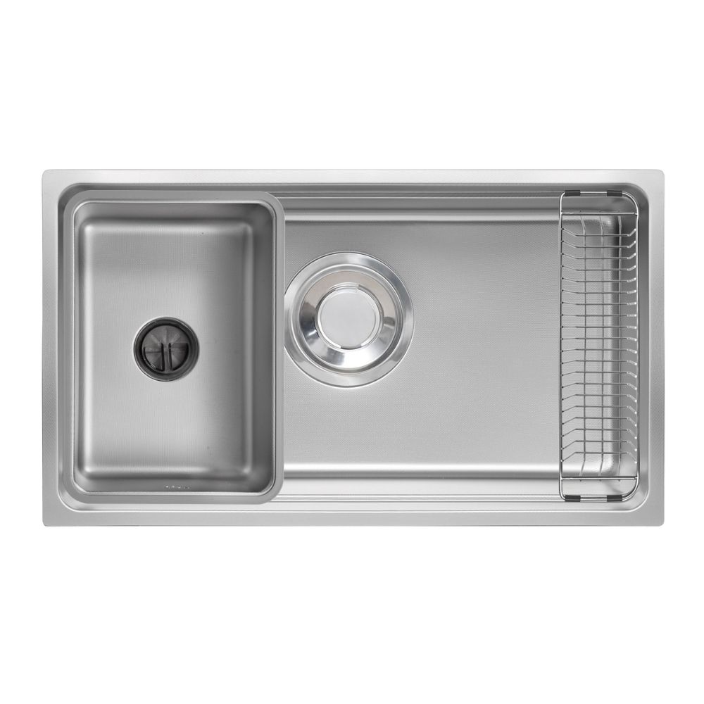 Chậu rửa chén Posco 304 Linen dập nổi KLUGER KU7844FSPlus